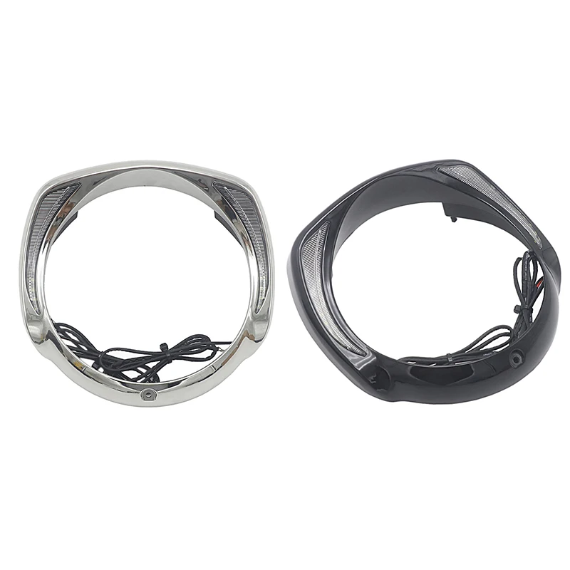 

Motorcycle LED Headlight DRL Trim Ring Bezel for Touring Electra Street Glide Ultra Limited 2014+
