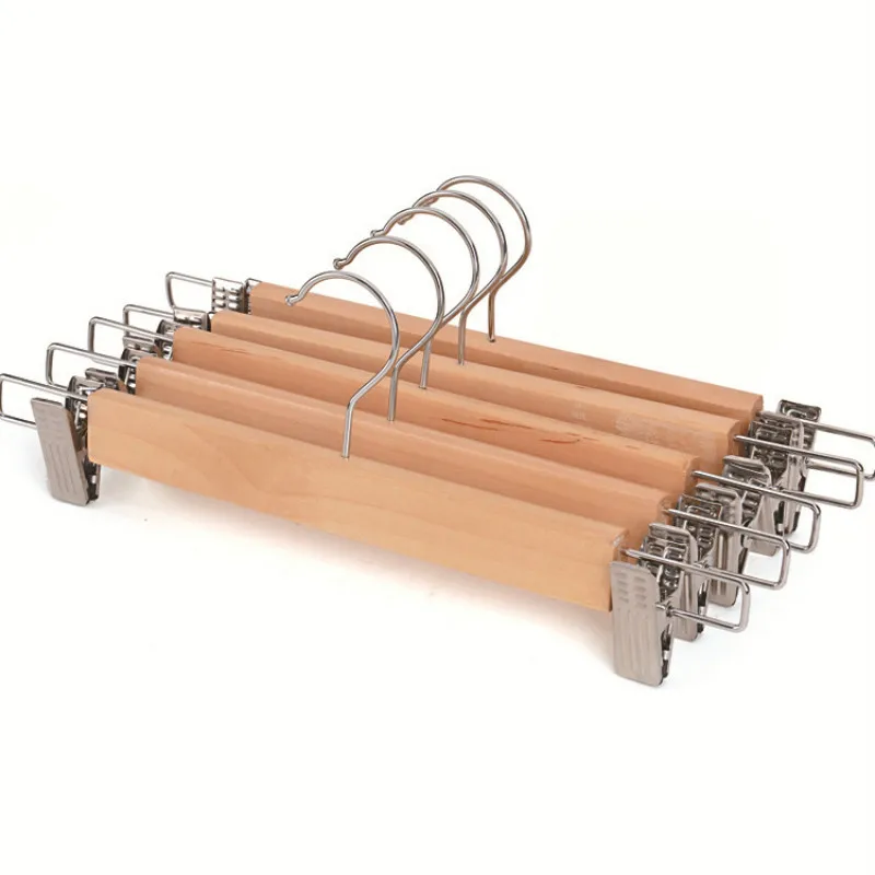5 шт./лот вешалка для брюк из массива дерева многофункциональные вешалки Бытовая