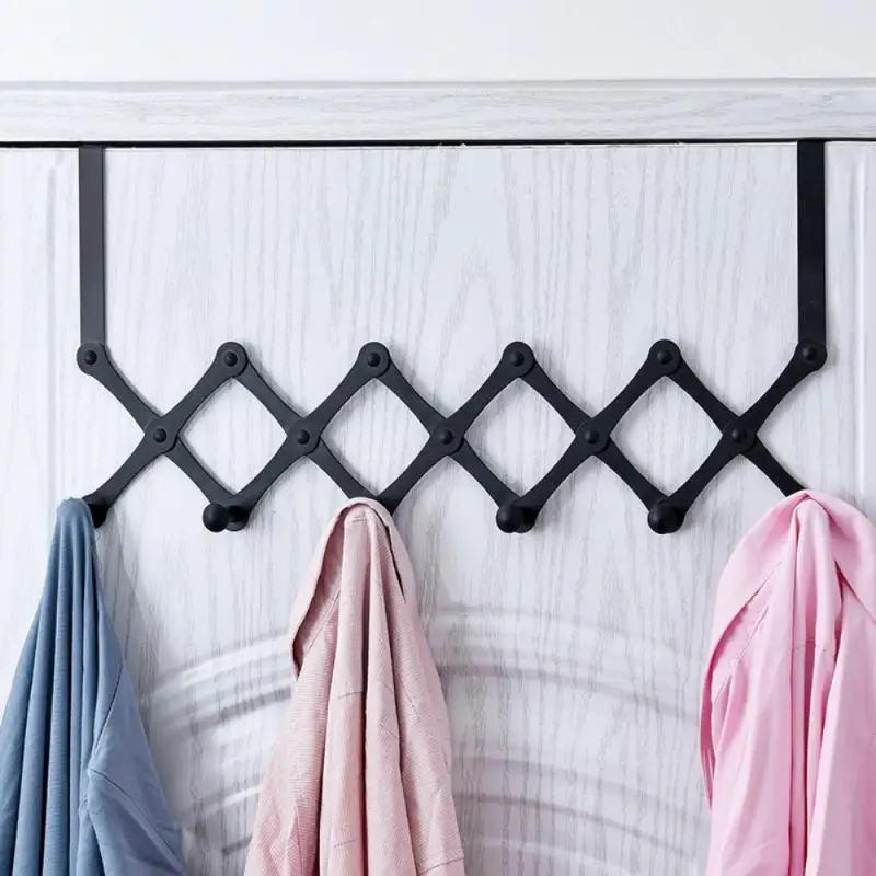 

Expandable Wall Mounted Hook Organizer Hanger Shelf For Hanging Coat Clothes Over The Door Hanger Hat Cap Bag Key Holder Rack