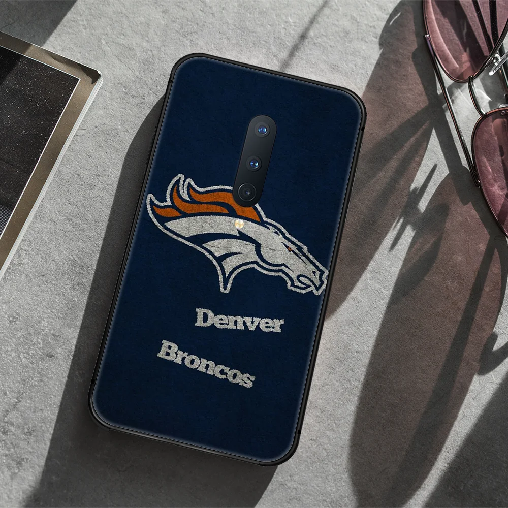 

Football Denver Bronco Rugby Phone Case Cover Hull For 1+ Oneplus 5T 6 6T 7 7T 8 8T Pro black Cell Tpu Funda Soft Back Painting