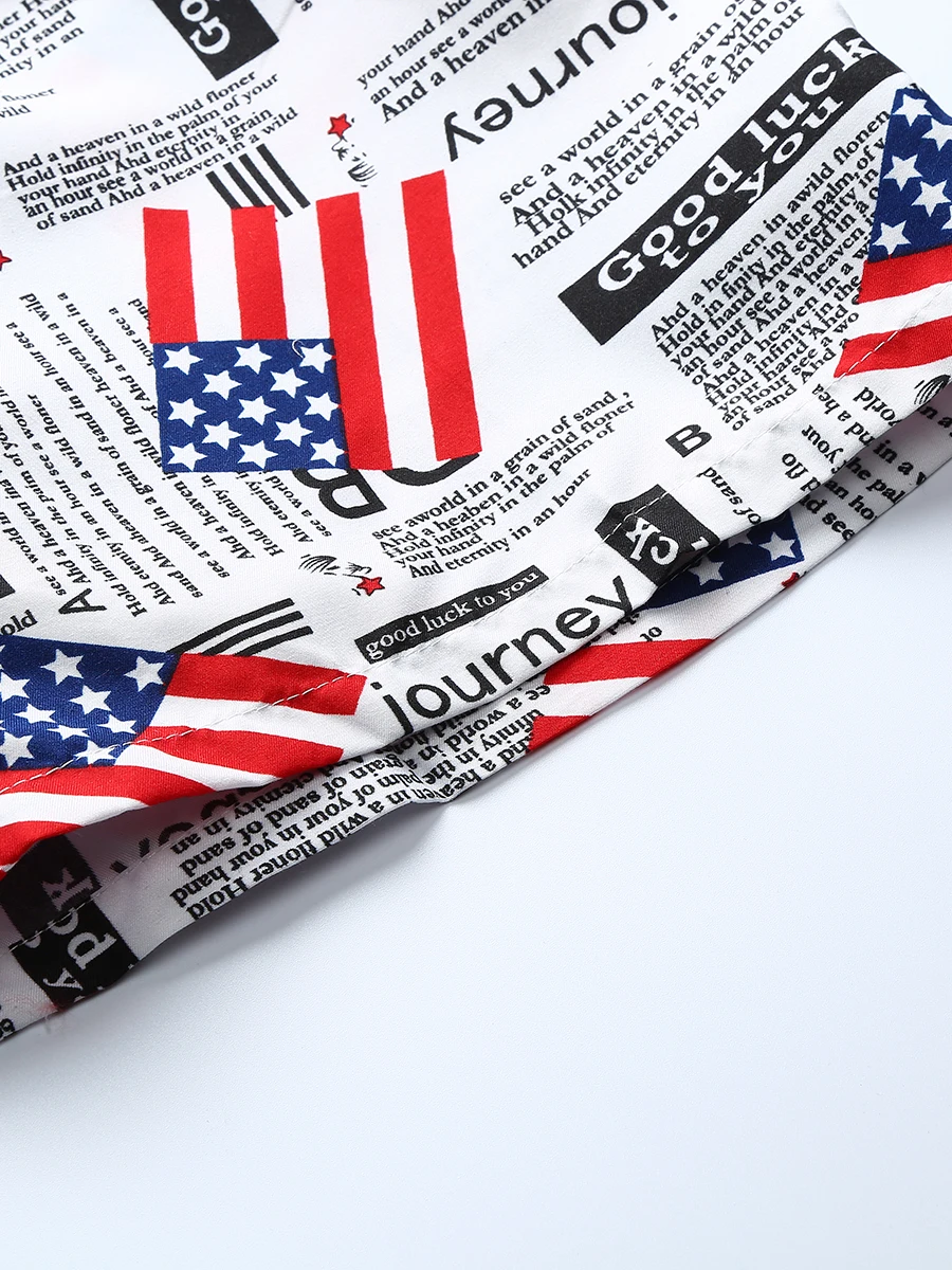 

Men's Shorts 2021 New American Flag Printing Casual Fashion Shorts Beach Pants Loose Cotton Youth Popular Men's Clothing