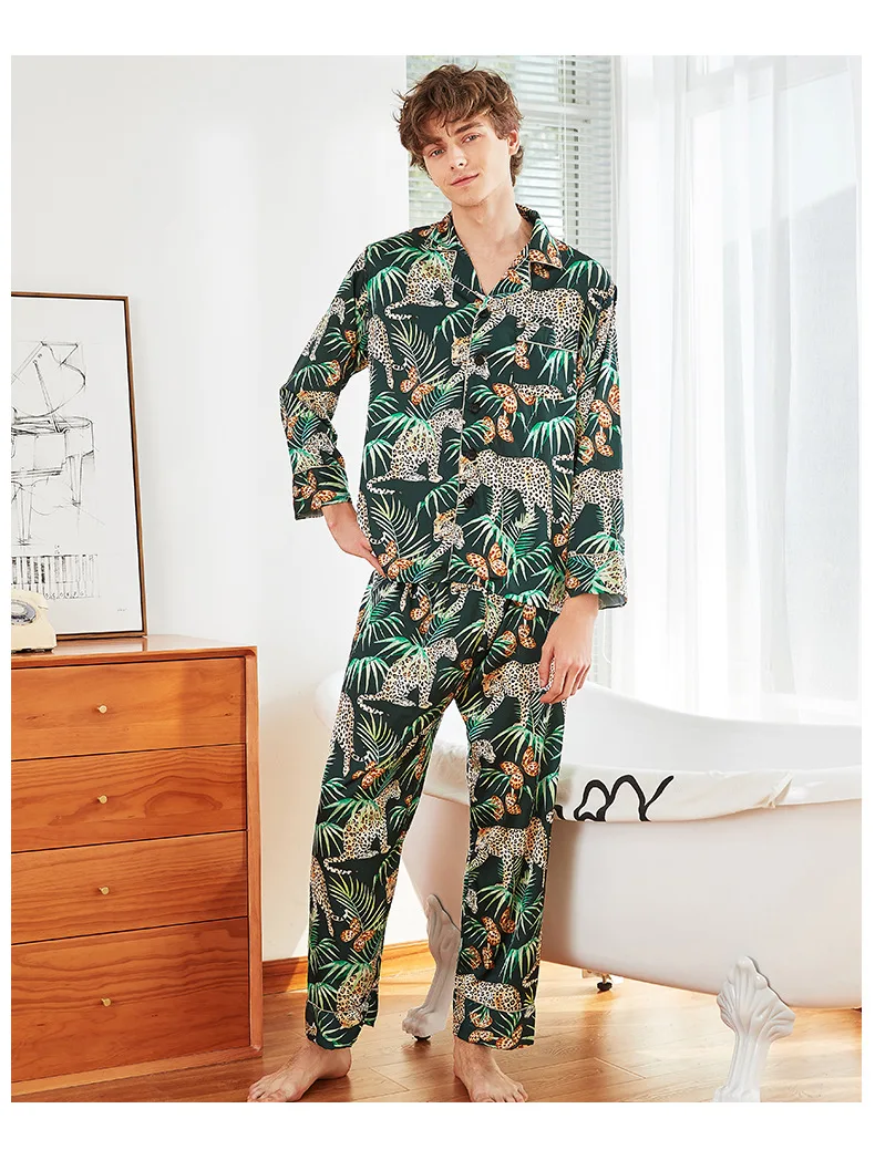 2020 мужские пижамы Мужская пижама осенняя длинная Пижама штаны одежда для сна