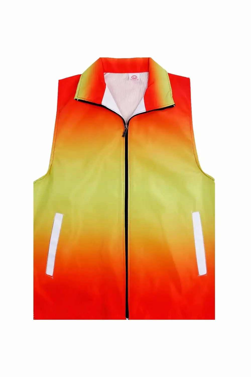 

Factory Price! 1PCS Free Custom LOGO Gradient Reflective Safety Vest work uniforms logo printing Company uniform