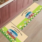 Camper травы зеленый длинный Кухня коврик Домашний коврик для входа анти-скольжения Ванная комната ковры домашние тапочки украшения