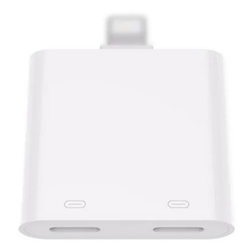 Double flat mouth Два порта в кабель наушники зарядное устройство адаптер для IPhone XS Max X 10 XR 7 8 Plus сплиттер аудио вызов музыкальные разъемы - Цвет: Double flat mouth
