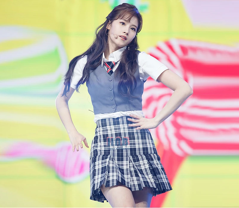 Kpop TWICE колледж Ветер топы и юбка комплект из двух предметов женский Выпускной студена фото черлидер студентов сценическое шоу костюмы - Цвет: 2