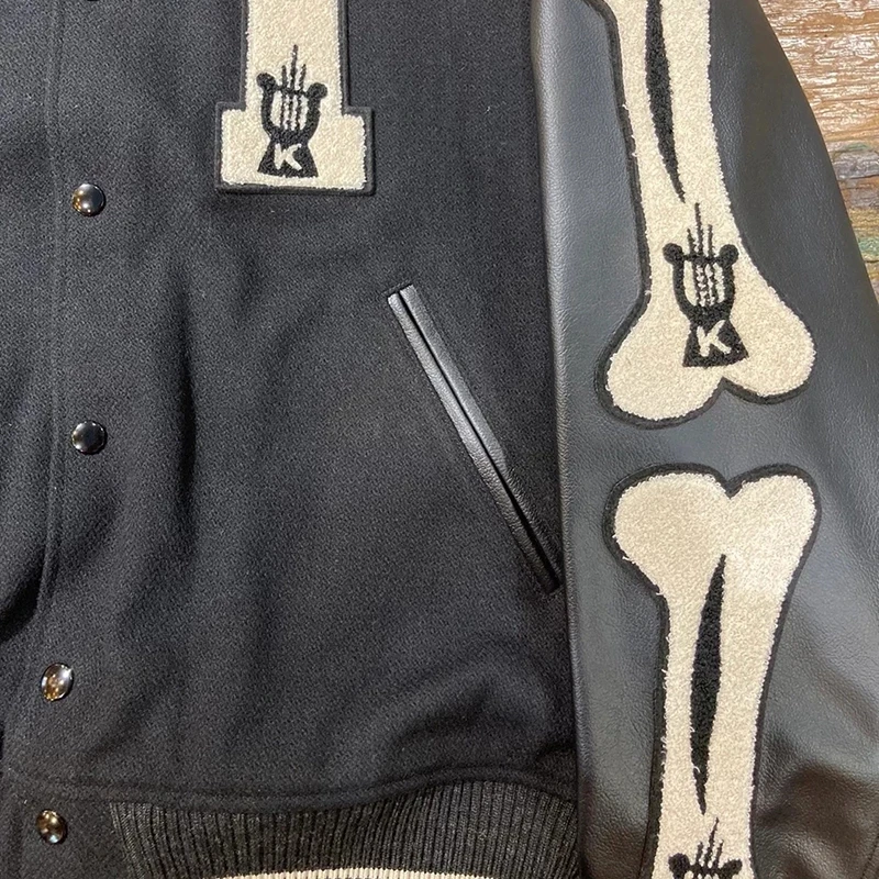 Куртка мужская меховая в стиле Харадзюку винтажная бейсбольная куртка пэчворк с