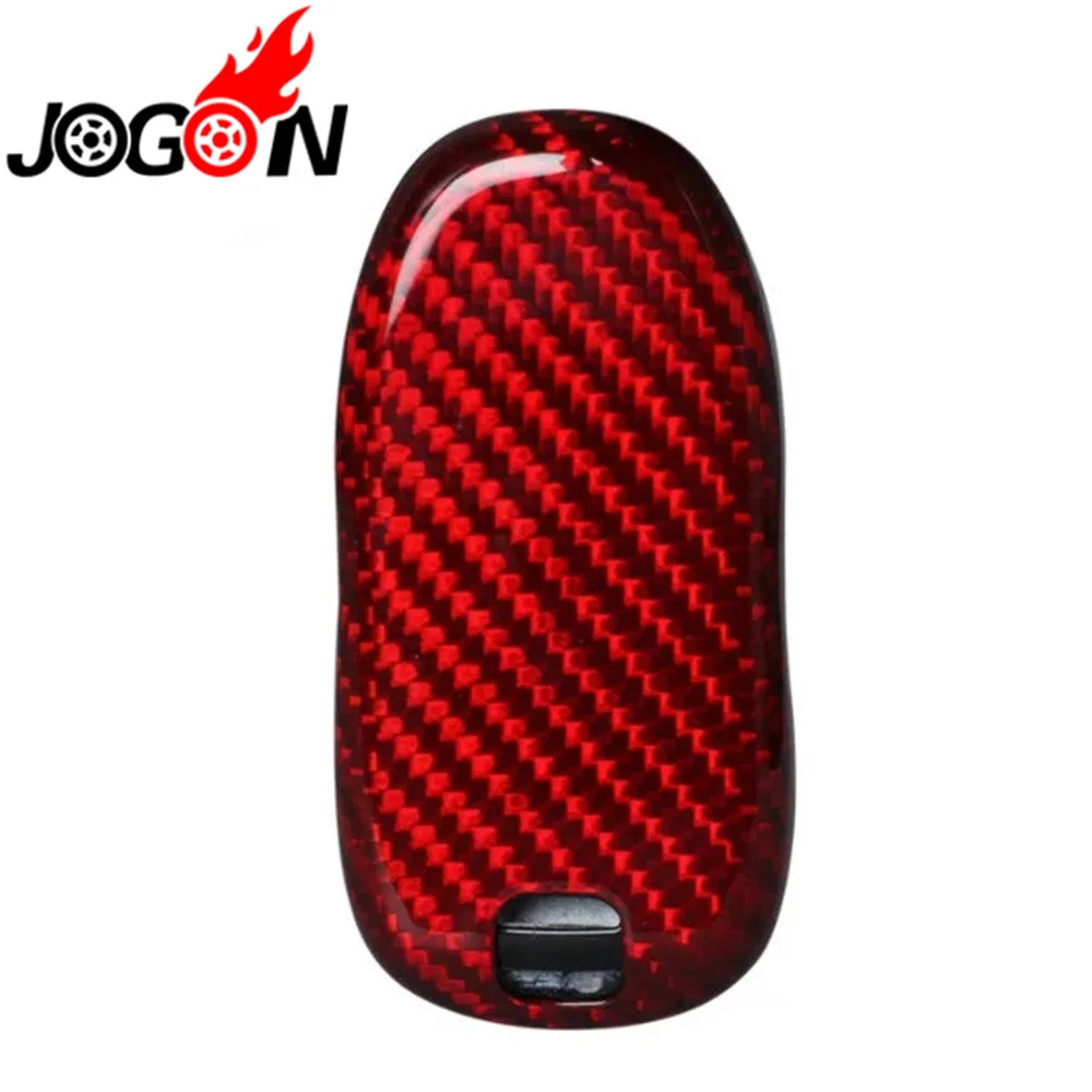 Чехол для ключа из углеродного волокна Tesla Model S 2012 2018 Red|Футляр автомобильного