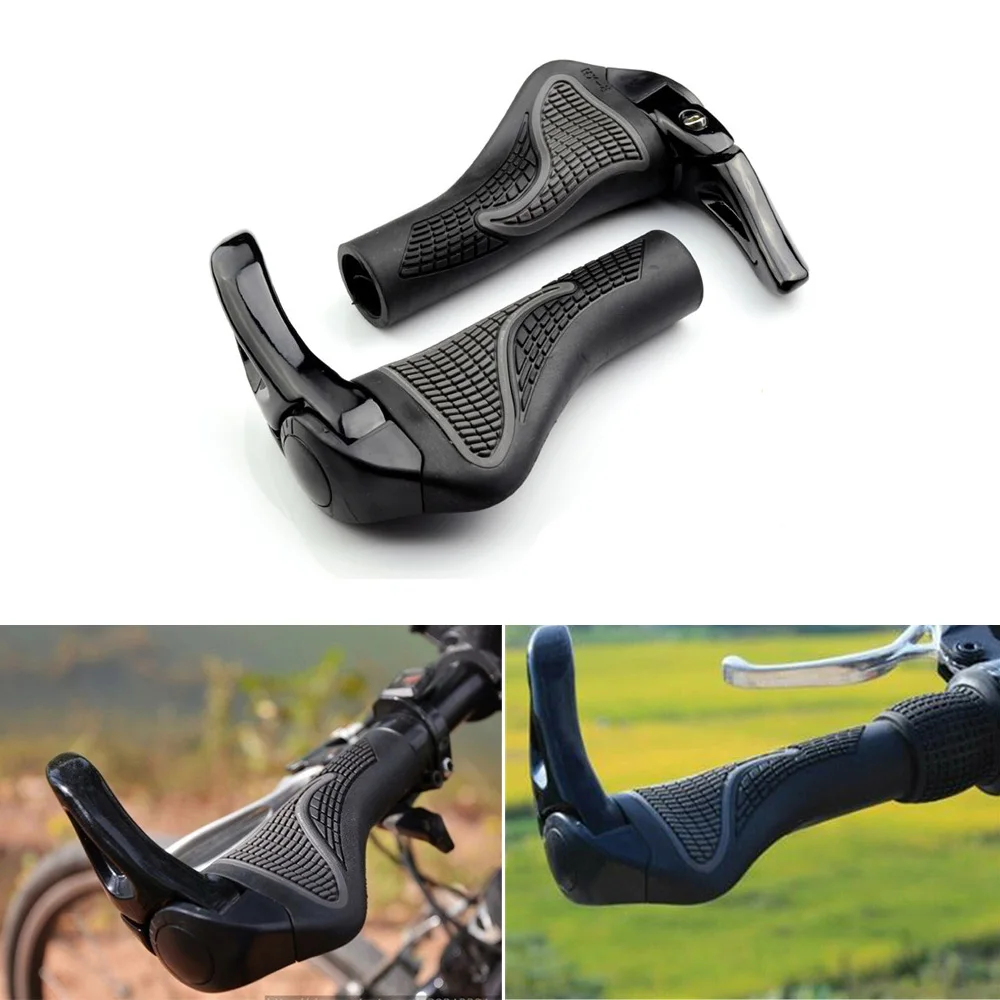 Упоры для рук на руль велосипеда MTB TPR резиновая обмотка руля противоскользящая амортизирующая мягкая велосипедная ручка из алюминиевого сплава Блокировка велосипедного руля