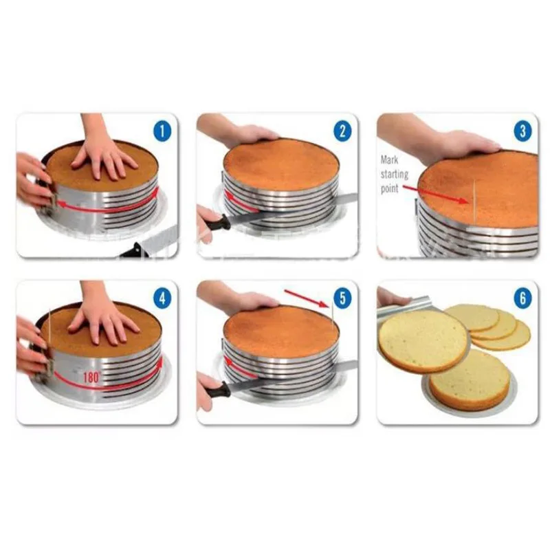 Выдвижной набор инструментов для выпечки тортов из нержавеющей стали форма