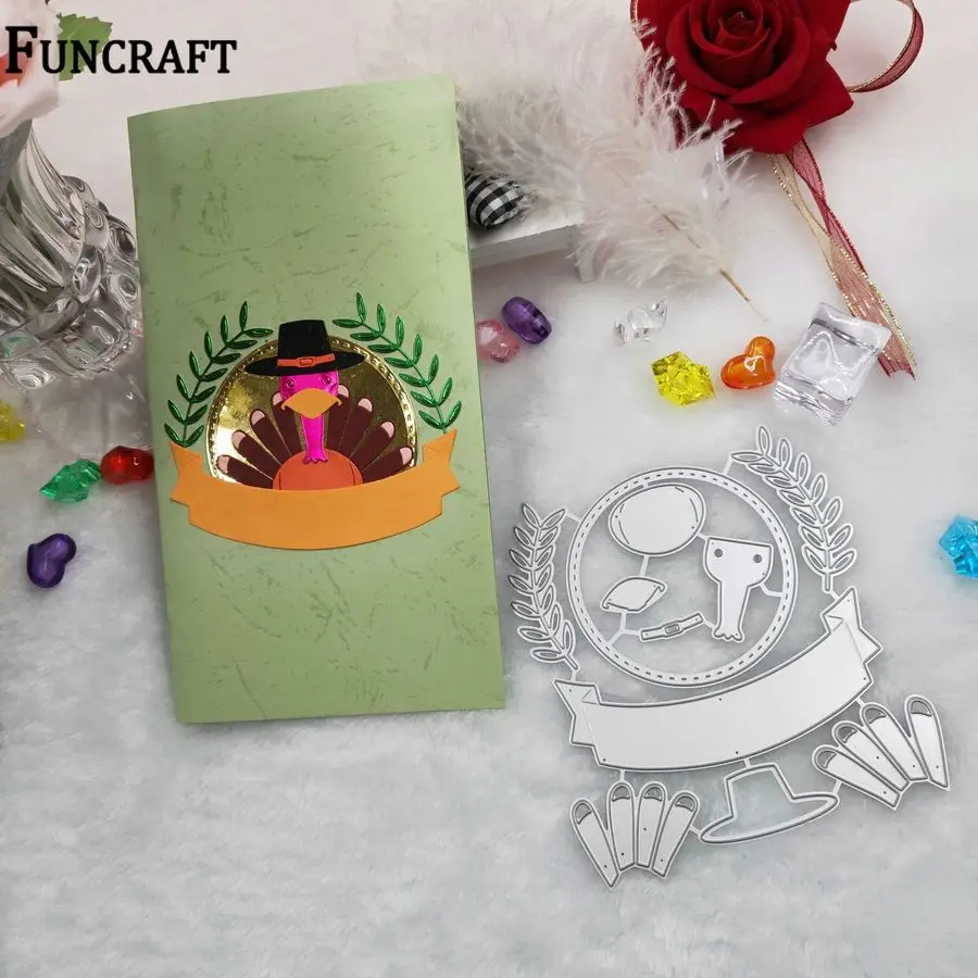 Милая утка тег флаг листья тиснение металлические Вырубные штампы Alinacraft вырубки