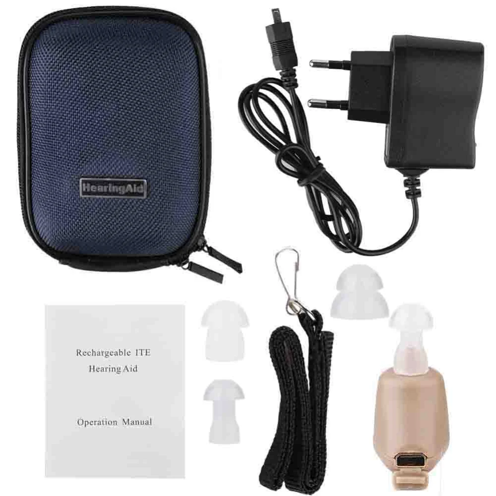 Миниатюрный карманный слуховой аппарат перезаряжаемый звуковой усилитель