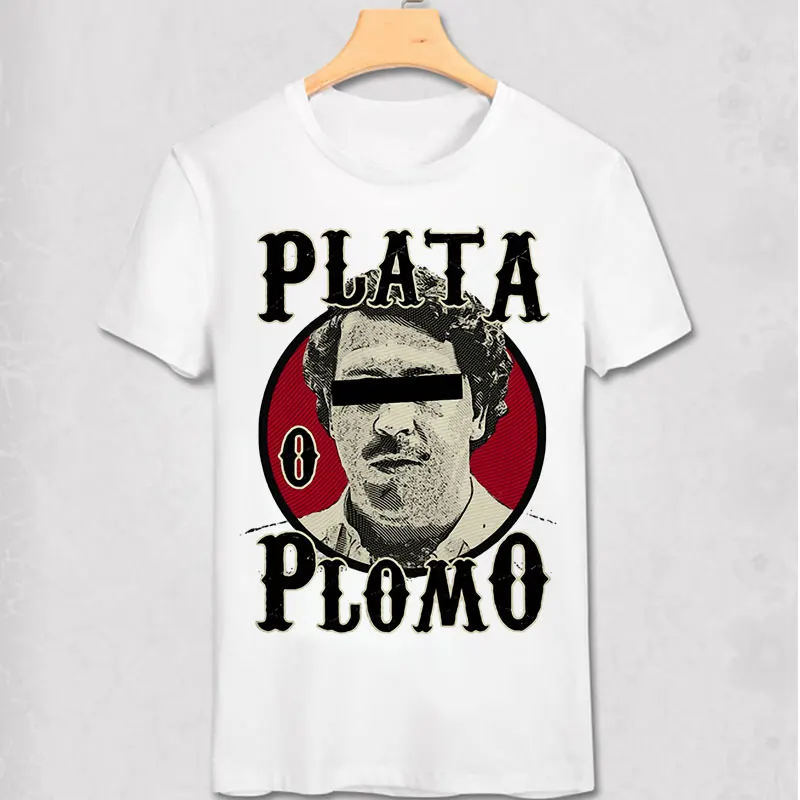 Gangster Pablo escobar t shirt Colombian weed mafia scareface Luciano Money Capon tshirt Fashion Cool men's t-shirt | Мужская одежда