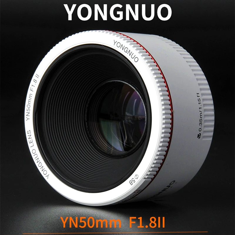 Объектив YONGNUO YN50mm F1.8 II стандартный основной объектив с большой апертурой и