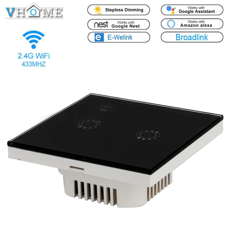 Wi Fi дистанционный переключатель освещения Стекло Экран сенсорный Панель голос