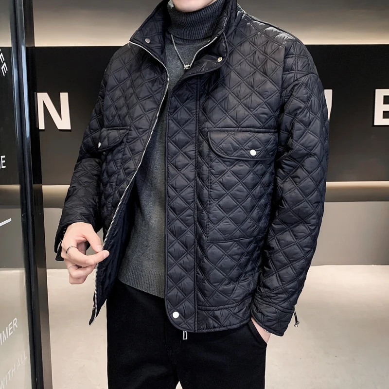 2021 Brand Autumn Winter Thick Warm Parkas for Men's Solid Color Casual Loose Jackets Coat Waterproof Outdoor Tops Male Clothing