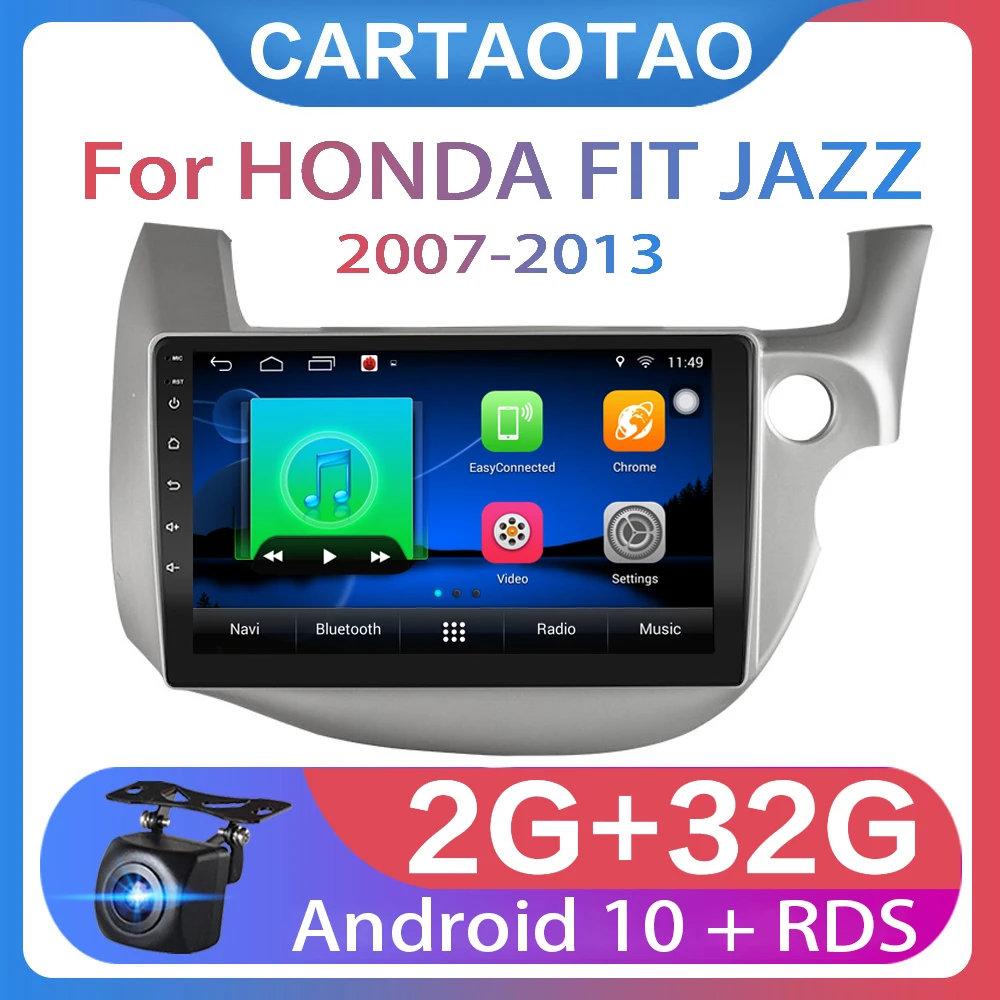 Новинка! Автомобильный DVD плеер 2din Android 10 для HONDA FIT JAZZ 2007 2008 2009 2010 2013 автомагнитола