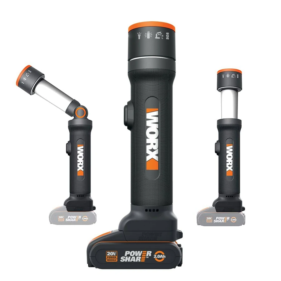 WU010 Телескопический фонарик WORX 20V Многофункциональный беспроводной портативный