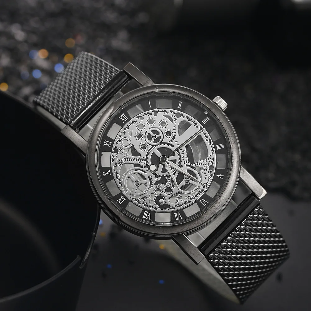 

Популярные часы высшего класса для деловых людей и отдыха, модные немеханические часы, прозрачные полые кварцевые мужские часы