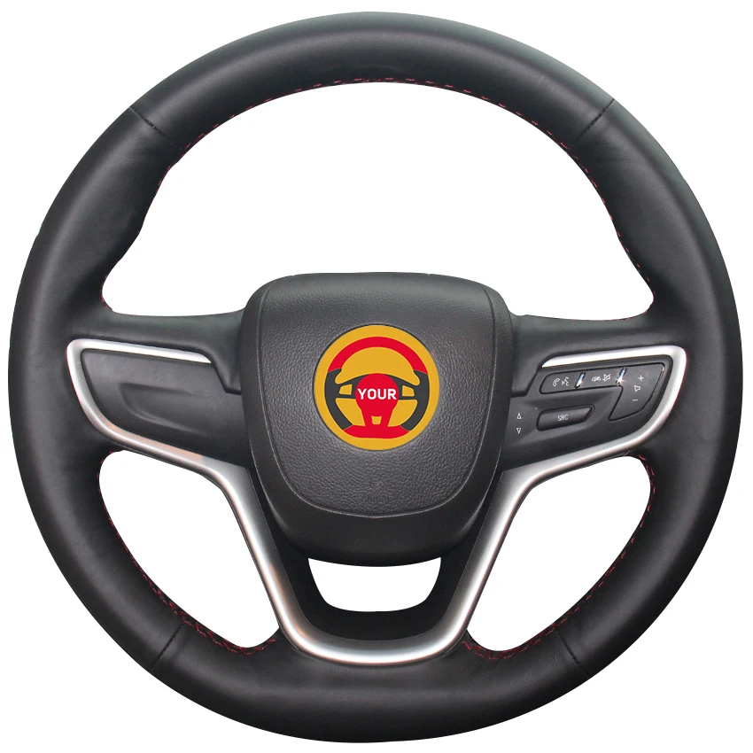 

Black Natural Leather Car Steering Wheel Cover for Buick Excelle 2015-2017