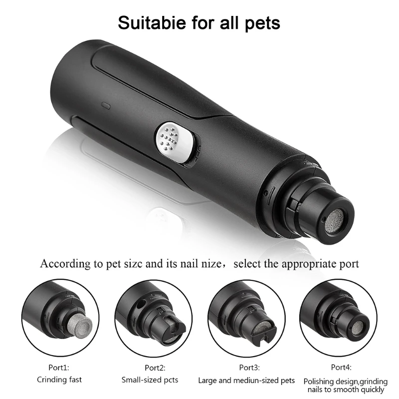 

Dog Nail Grinder Pet Nail Grinder Upgraded Professional Rechargeable Pet Nail Trimmer Electric Low Noise Dog Nail Clippe