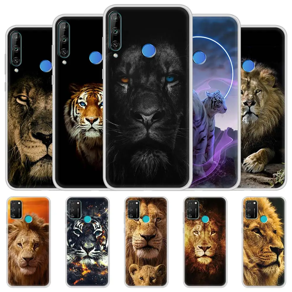 

Silicone Case Coque For Honor 30 Youth 10 9X Lite 20 Pro 8X 30i Play 9A 9C 9S 20e 20S 8S 2020 Soft TPU Cover King Tiger Lion