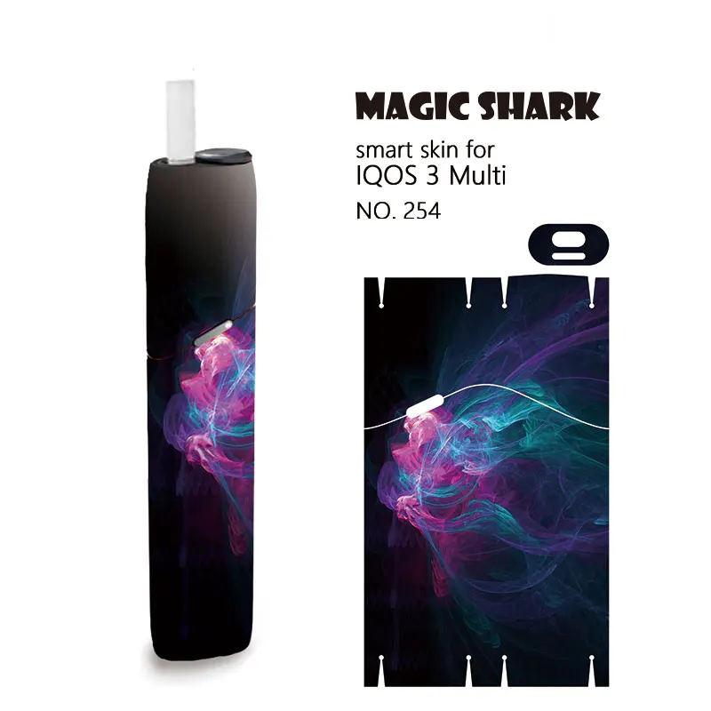 Модный чехол Magic Shark для IQOS3 из ПВХ с изображением Луны и дыма защитный