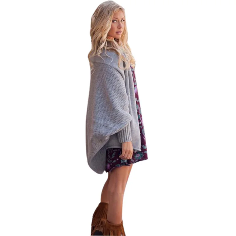 Fitshinling BOHO зимние кардиганы для женщин, большие свитера с рукавами «летучая мышь», длинный кардиган, женская трикотажная одежда, куртки цвета хаки