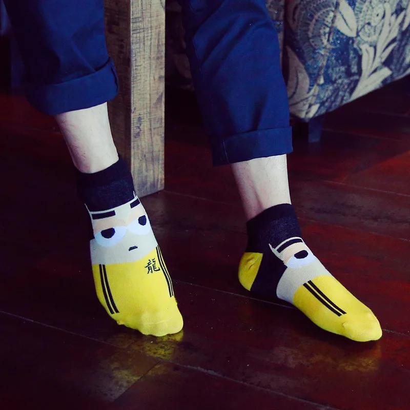 Хит продаж носки унисекс с надписью happy оригинальные абстрактным креативным