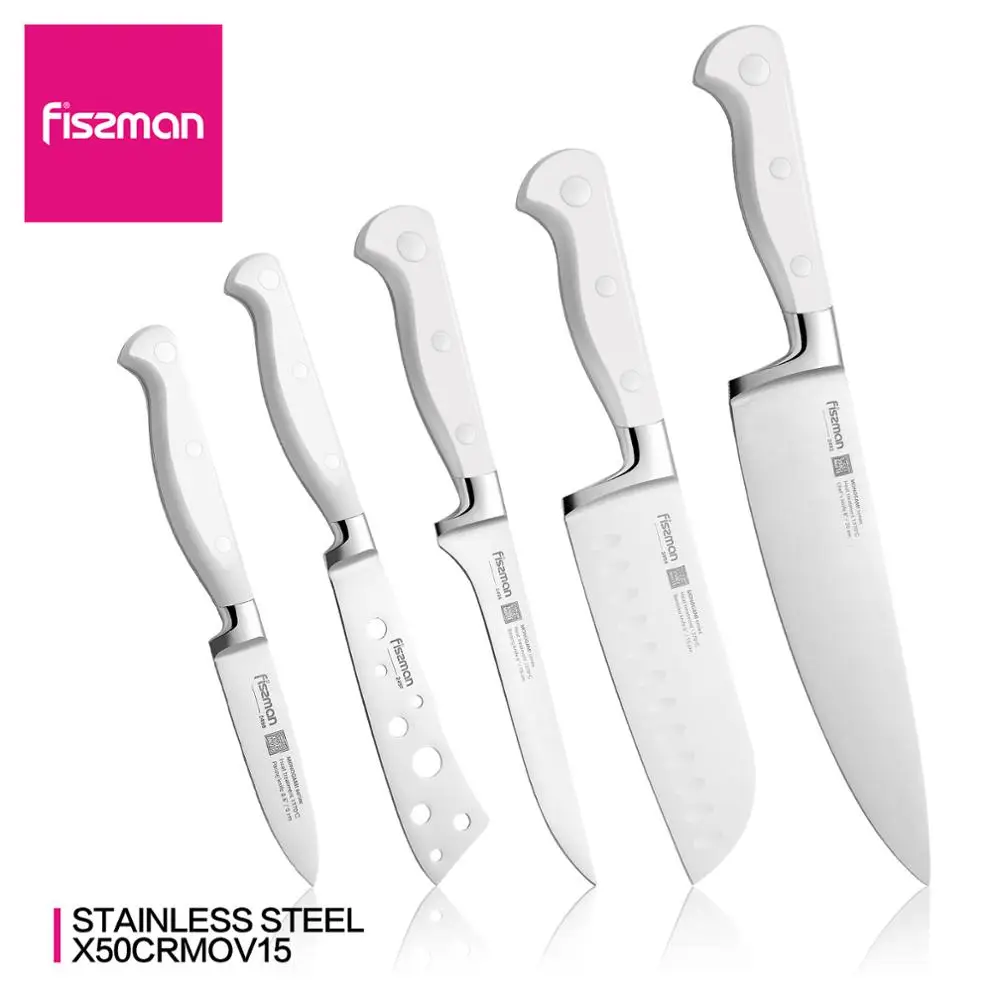 Кухонный нож FISSMAN Germen из стали, серия MONOGAMI, нож для нарезки сыра Santoku, обвалочный нож для очистки сыра