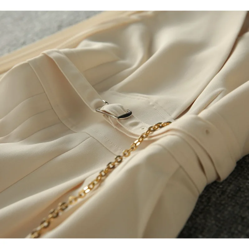 

Women Elegant Dresses Blazer Pleated High Waist Pleated Lantern Sleeve Dress Work Wear Office Ldies Vestido De Mulher Luxury