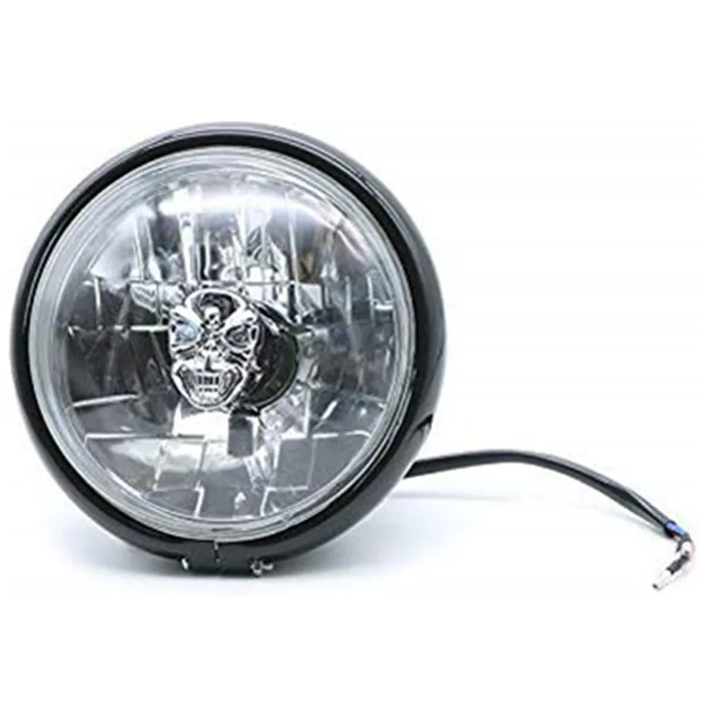 Передняя фара с черепом для мотоцикла передняя Honda Suzuki Kawasaki Yamaha GN125 Cruiser Bobber