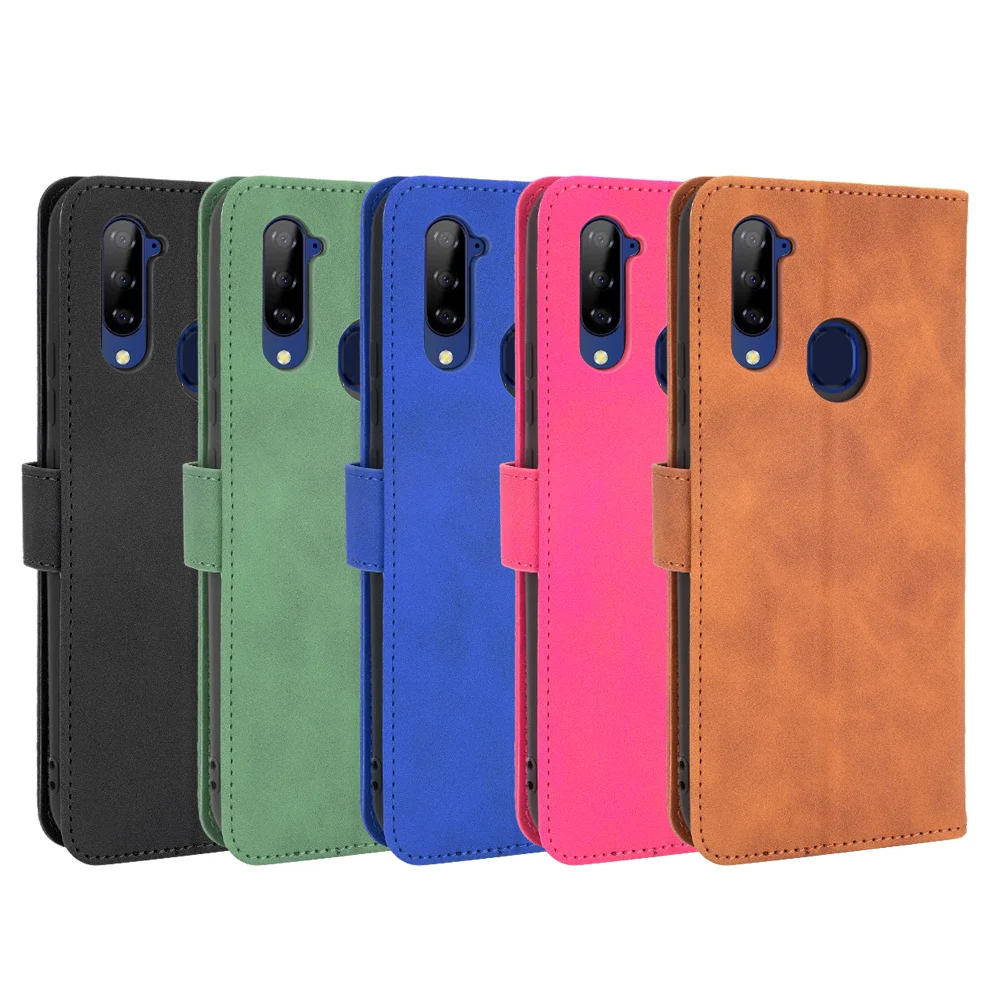 

ZTE Libero 5G Skin Texture Leather Case For ZTE Libero 5G Shockproof Wallet Flip Cover Card Slots with Stand