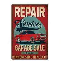 repair garage sale metal tin sign mechanics tools art poster shabby plaque iron poster pub wall stickers
