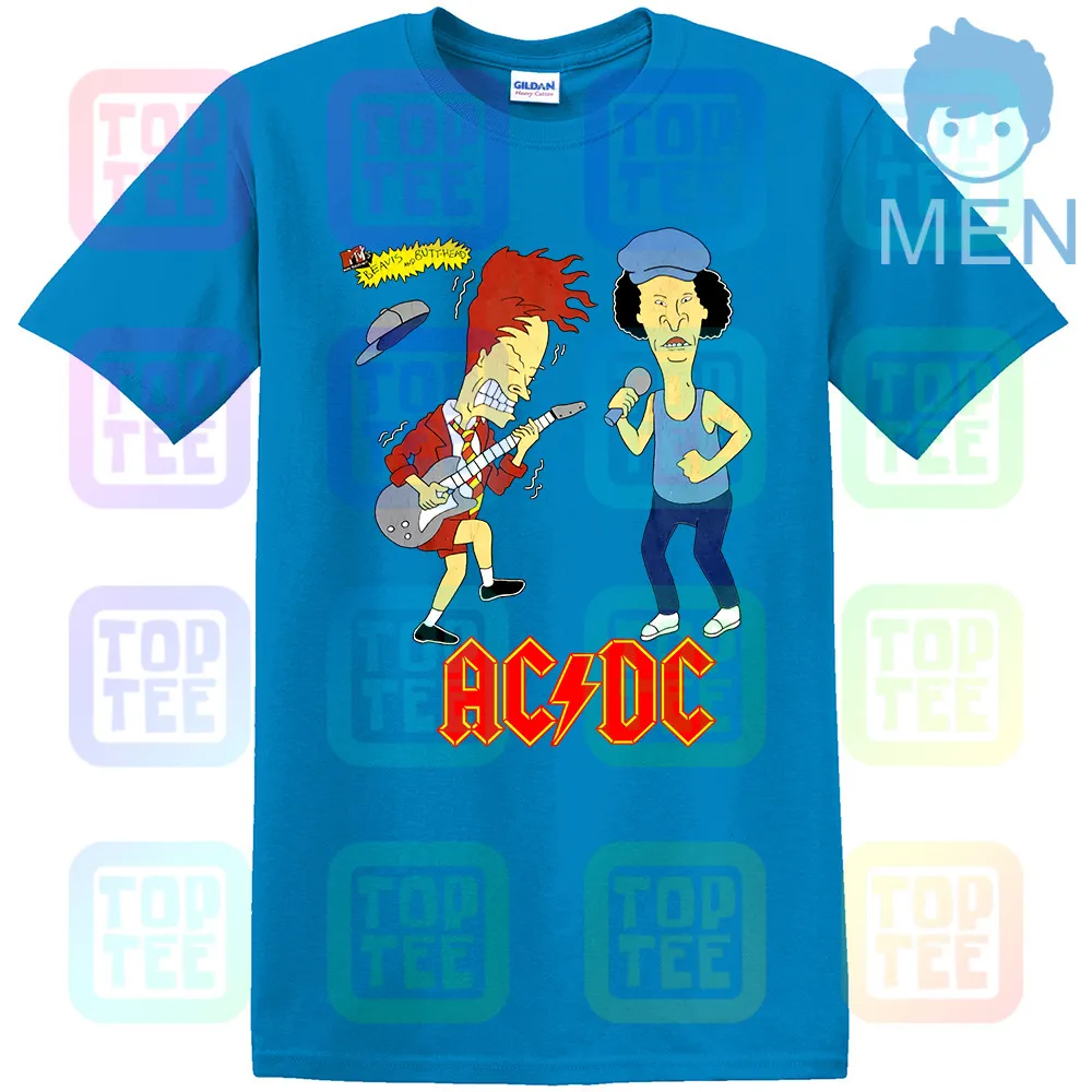 MEN-ROYAL BLUE Ограниченная серия! 1996 AC/DC Beavis and Butthead футболка тяжелый хлопок США размер - Цвет: MEN-ROYAL BLUE