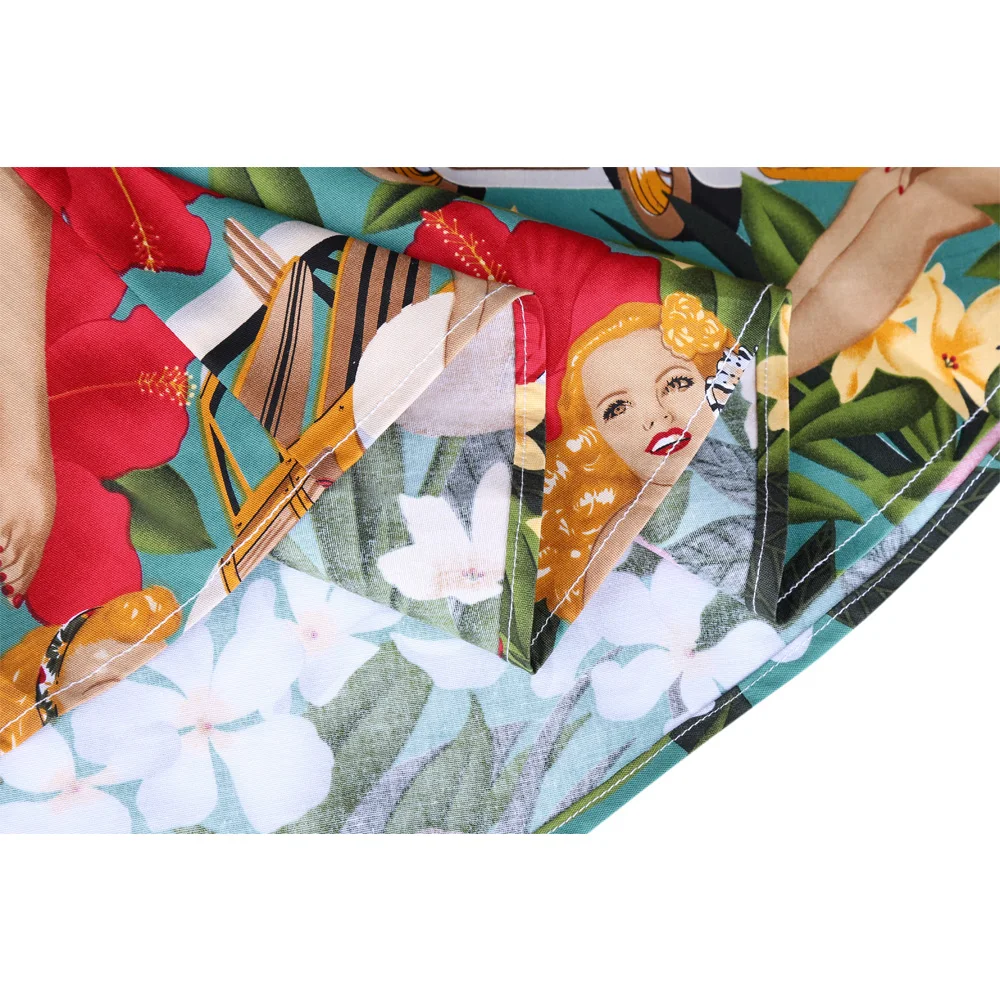 Летнее Хлопковое платье с цветочным принтом и автомобиля красивым рисунком