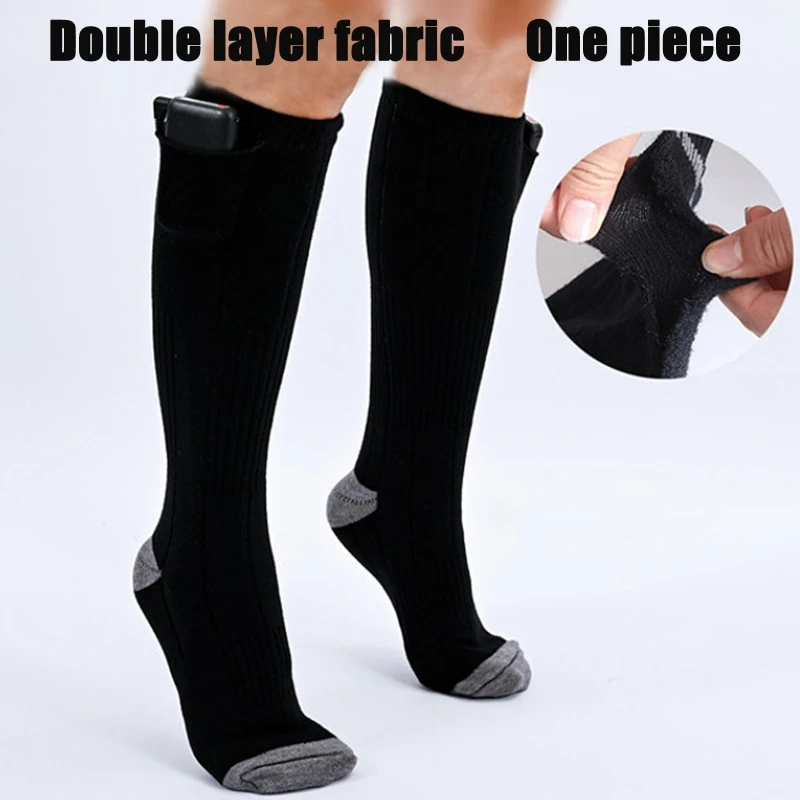 

Носки с подогревом для мужчин и женщин, термоноски с электрическим подогревом и зарядкой от USB, для зимы