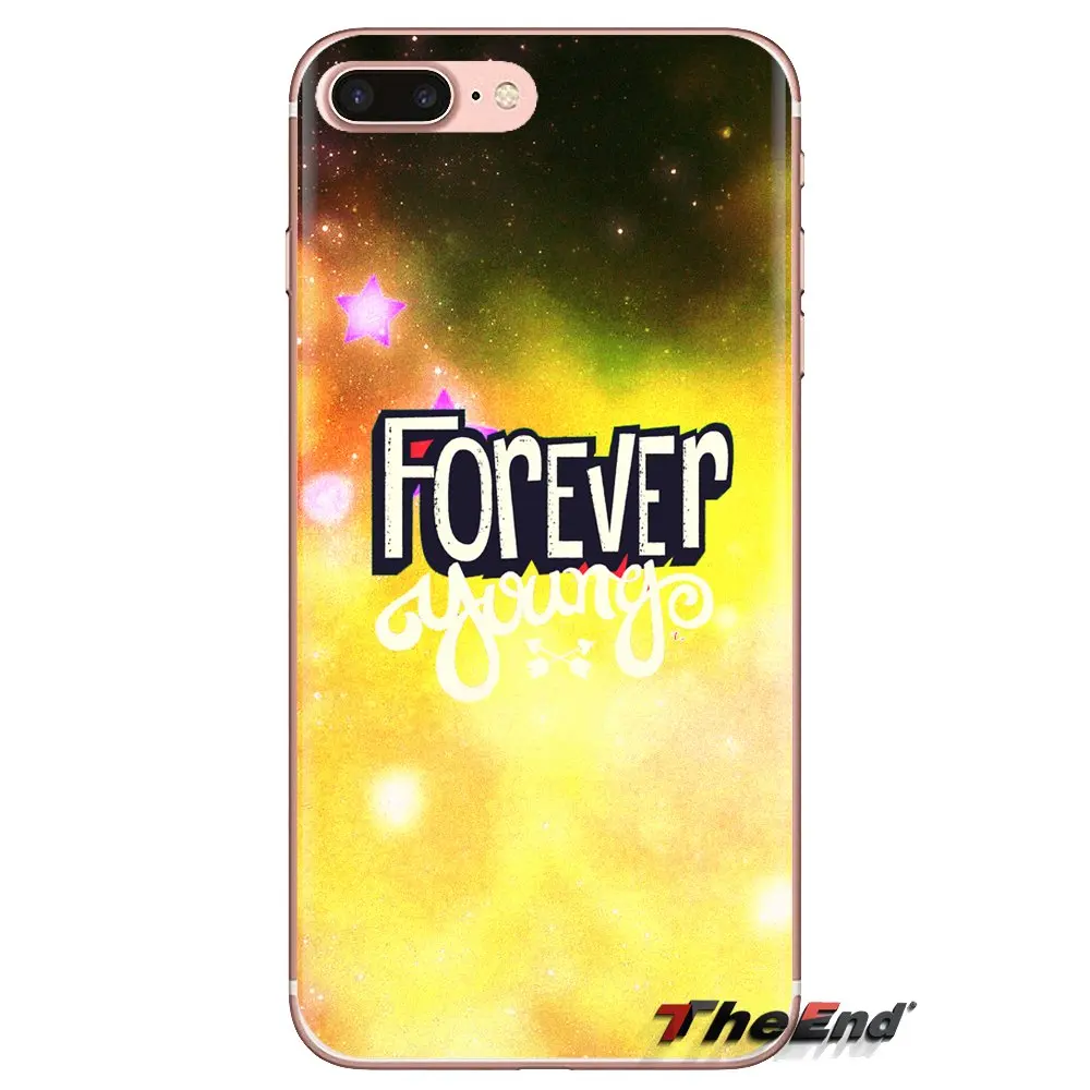 Forever Young Famous Quote For Xiaomi Redmi 4A S2 Note 3 3S 4 4X 5 Plus 6 7 6A Pro Pocophone F1 Soft Transparent Cases Covers |