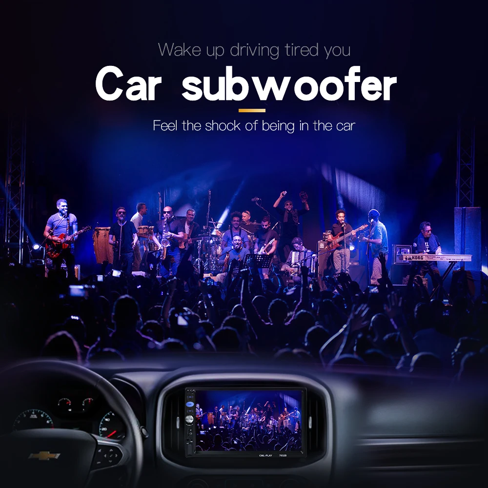 Автомобильный 7 дюймовый плеер Bluetooth зеркало заднего вида MP5 сенсорный видео