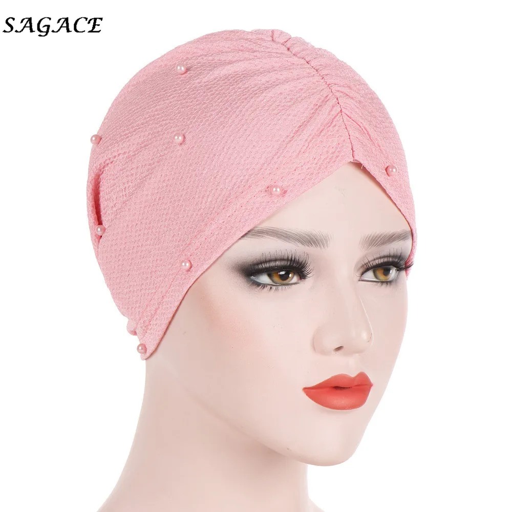 Шапка SAGACE Женская однотонная шляпа с бисером индийская мусульманская шапка