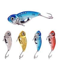 7 8g 5 3cm metal vib spinners spoon lures artificial bait with chicken claw hook submerged night fishing tackle for bass pike