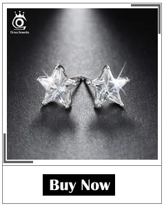 ORSA JEWELS серьги из чистого 925 пробы серебра 0.8ct кубический циркон Звезда Серьги гвоздики для женщин Свадебная вечеринка новые ювелирные изделия SE02