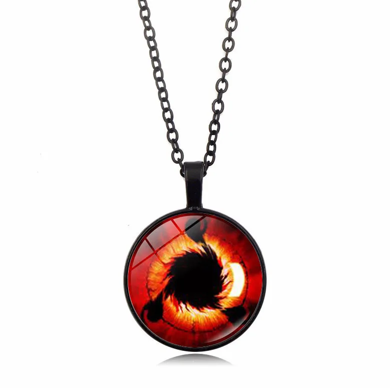 

1 Pcs Sharingan Eye Necklace Pendant Uchiha Kakashi Mangekyou Glass Cabochon Rinnegan Eyes Anime Jewelry Cosplay Necklace Men