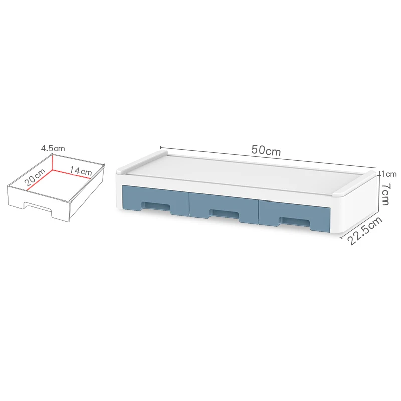 

Monitor Riser Stand Desk Shelf with Drawer Keyboard Storage Stylish Multifunctional Desktop Organizer Computer Tabletop HG99
