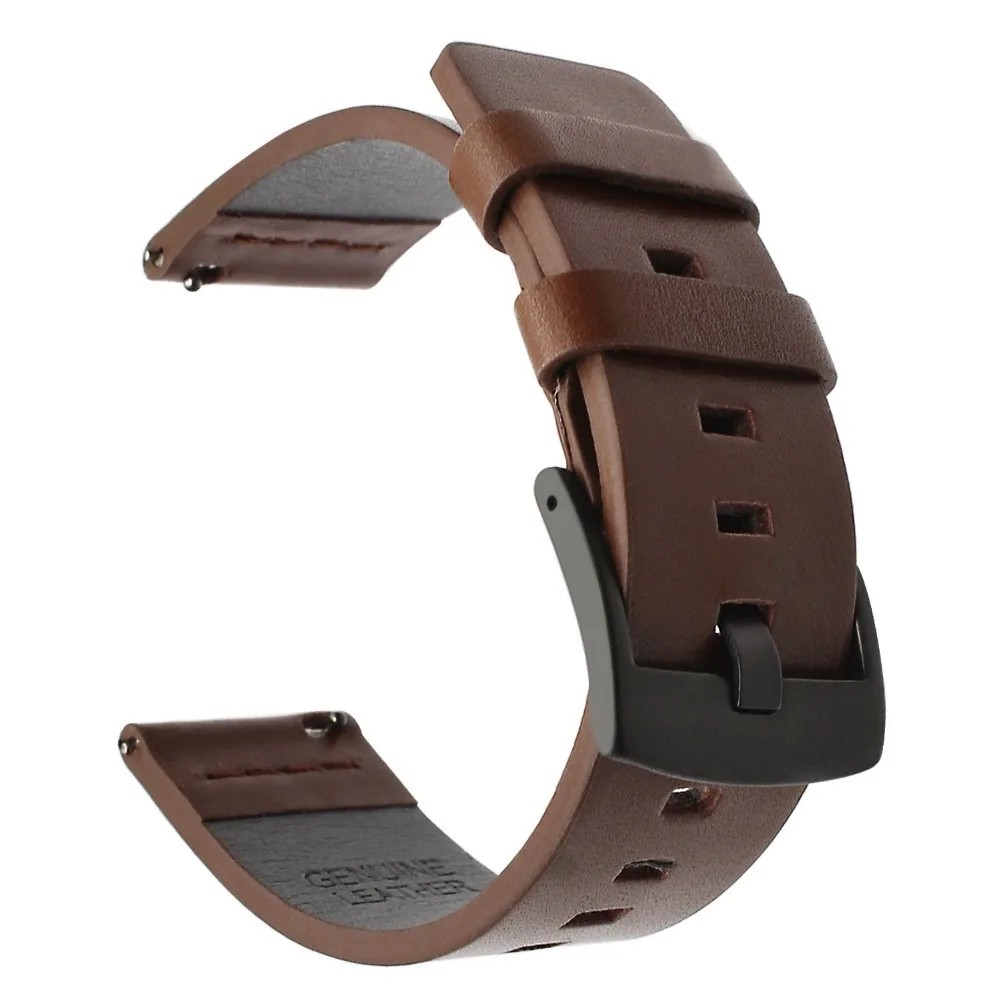 Подлинный классический кожаный ремешок для s2 Classic Amazfit Bip 20 мм смарт часы huawei Watch 2