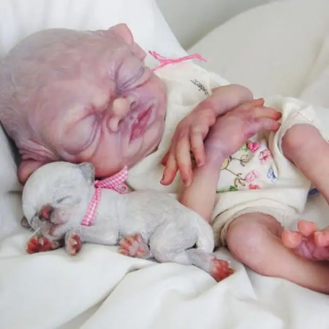 

12inch Reborn Doll Kit Fairy Elf Doll Small Size Bebe Dolls Lifelike Soft Unpainted Unfinished Doll Parts