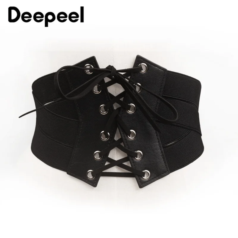 Широкий поясной корсет Deepeel1pc в стиле ретро 65 см модные эластичные ремни на молнии