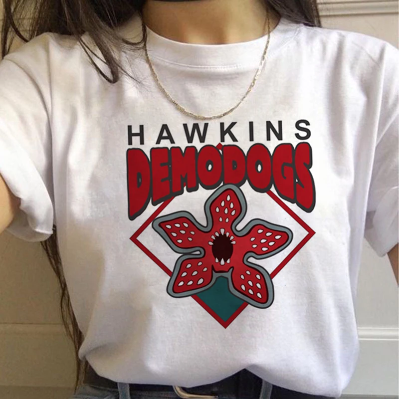 Странные Вещи Сезон 3 Harajuku Eleven футболка женская с перевернутым пухом Ullzang 90s футболка Веселая Футболка с принтом Графический Топ Футболка женская - Цвет: 7423