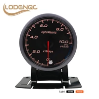 lodenqc car meter 60mm black face oil pressure gauge amberwhite light 0 10 bar oil press gauge with peak function