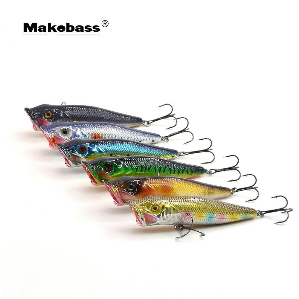 

Makebass 3.46in/0.44oz Wobblers popper fishing Lure Wave Climbing Swimbait ABS Floating hardbait fishing tackle Japan Fishhooks